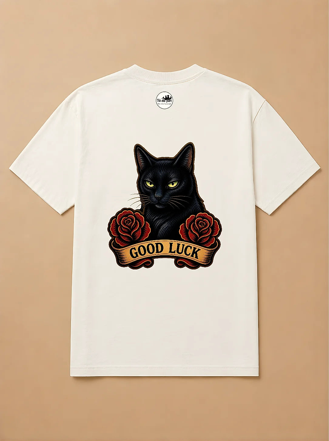 Camisa Oversized Old School - Gato Preto