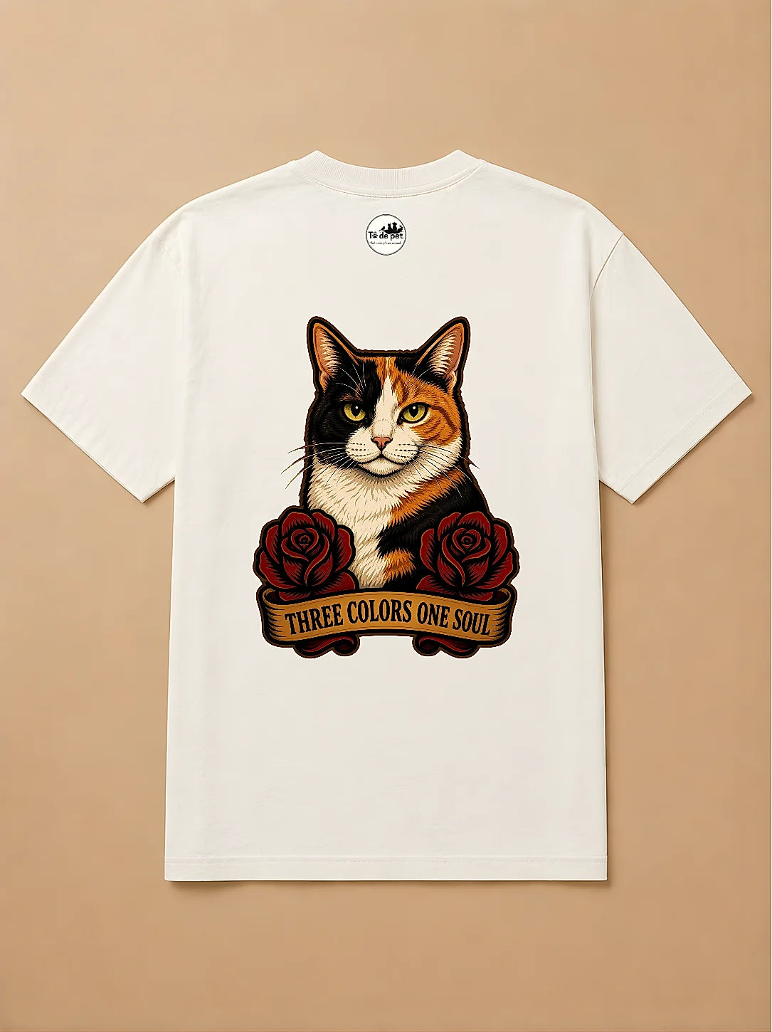 Camisa Oversized Old School - Gato Tricolor