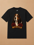 Camisa Oversized Old School - Basset Hound