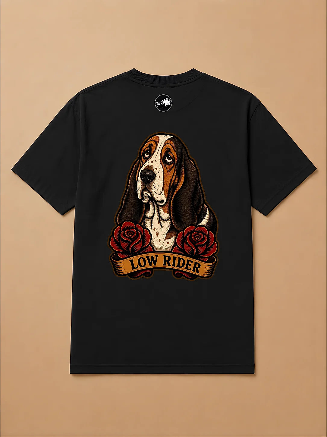 Camisa Oversized Old School - Basset Hound