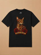 Camisa Oversized Old School - Gato de Bengala