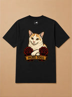Camisa Oversized Old School - Gato Branco