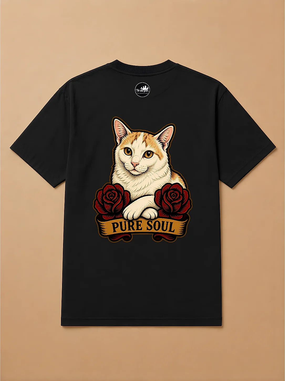 Camisa Oversized Old School - Gato Branco