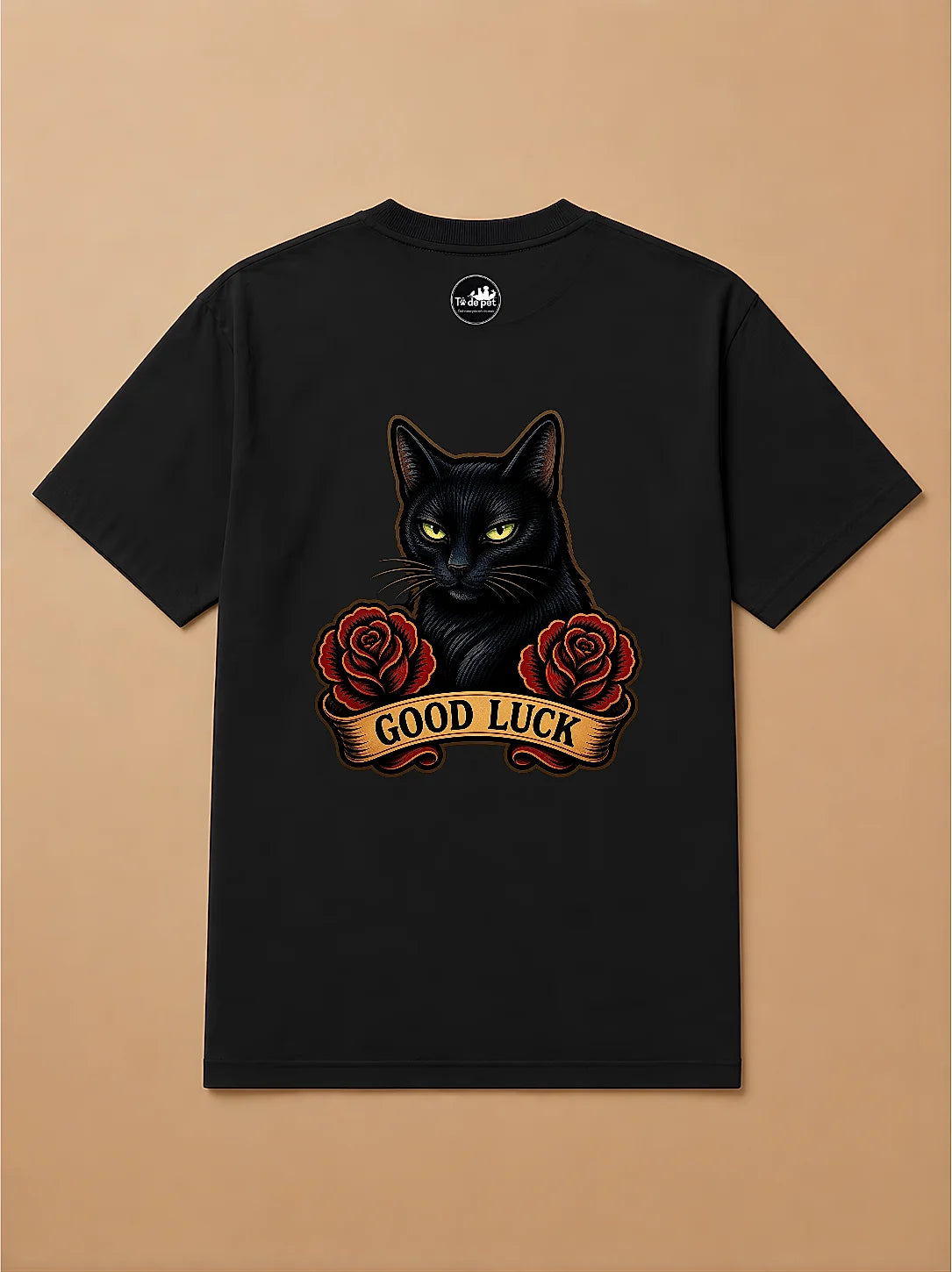 Camisa Oversized Old School - Gato Preto