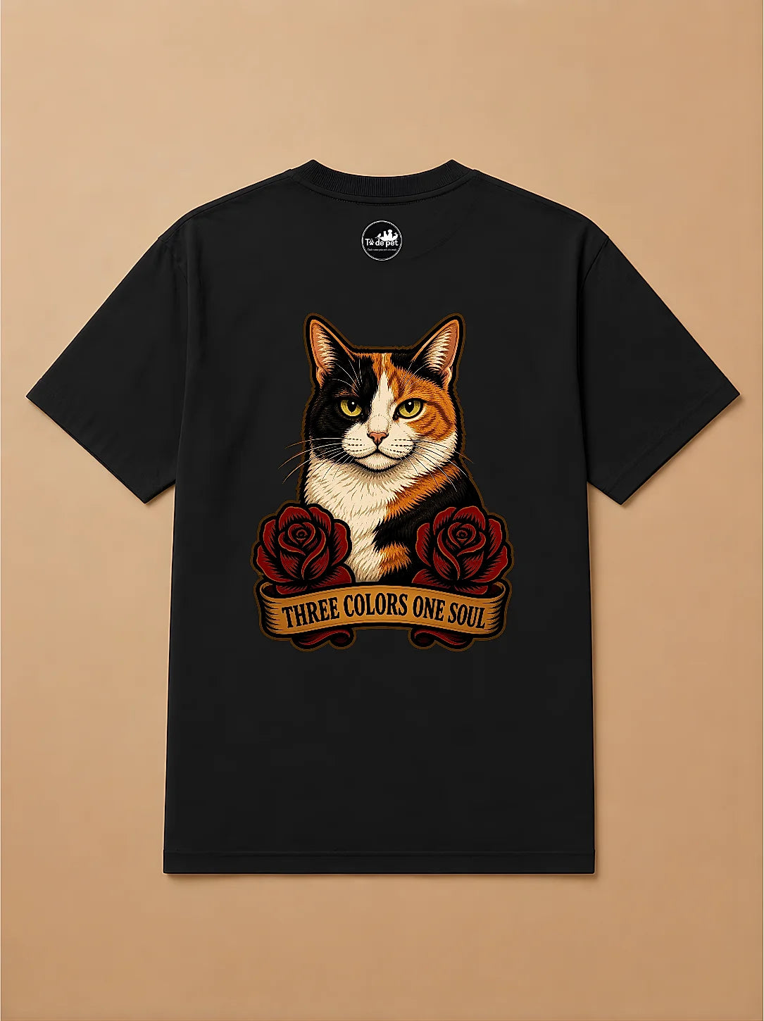 Camisa Oversized Old School - Gato Tricolor
