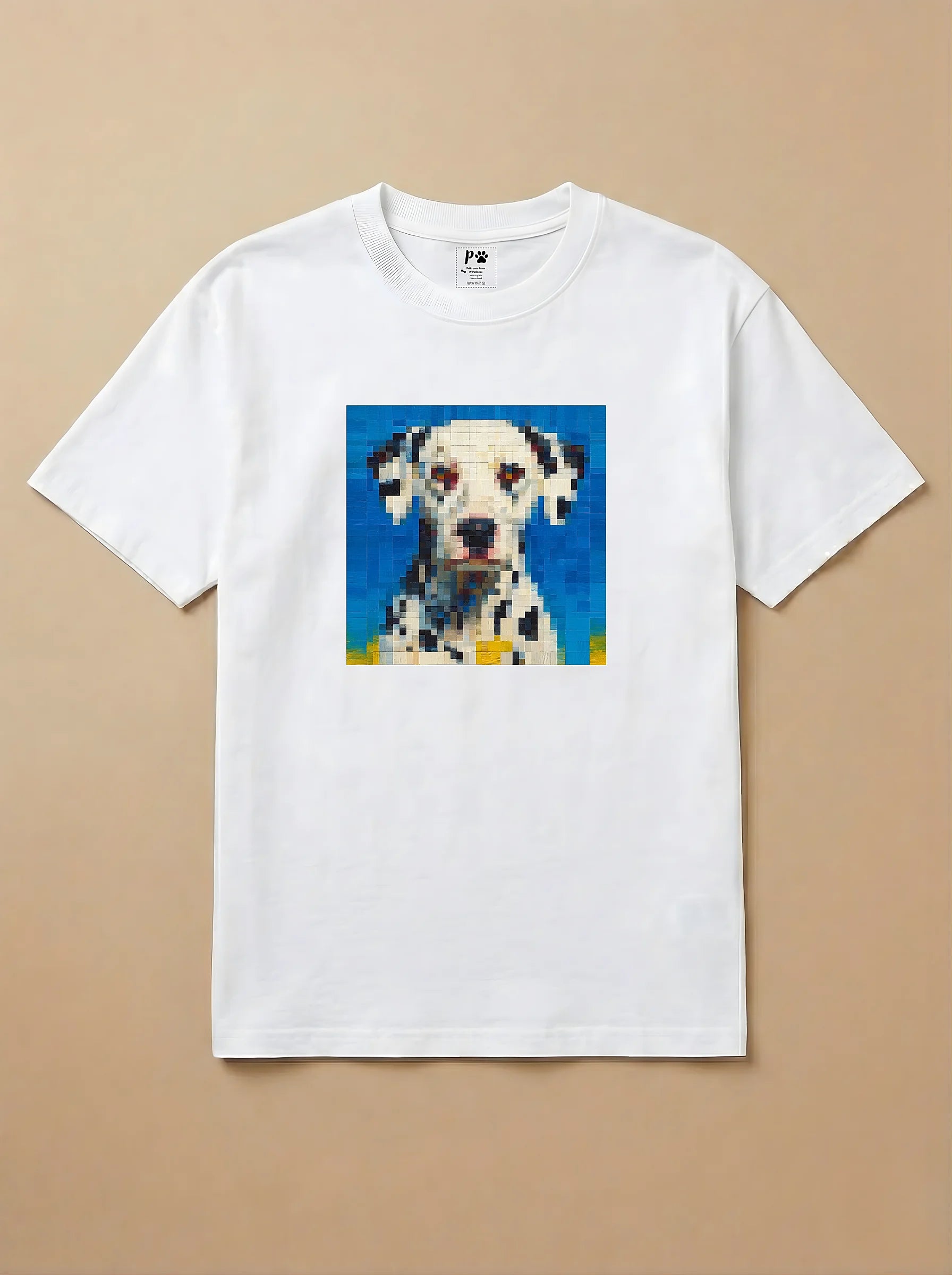 Camisa Pixel Art Dalmata