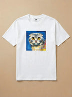 Camisa Pixel Art Gato Escocês