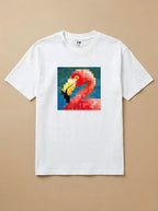 Camisa Pixel Art Flamingo