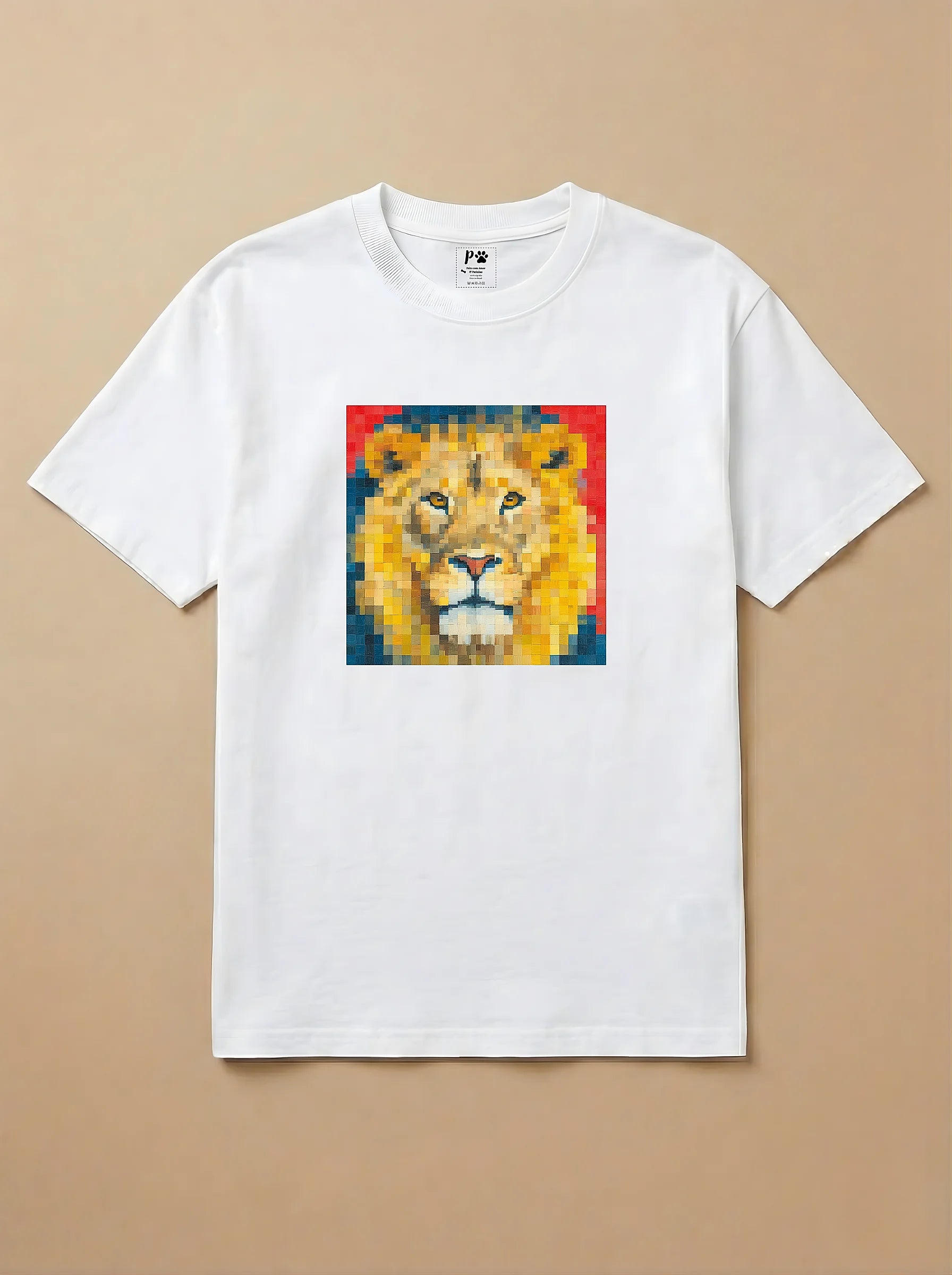 Camisa Pixel Art Leão