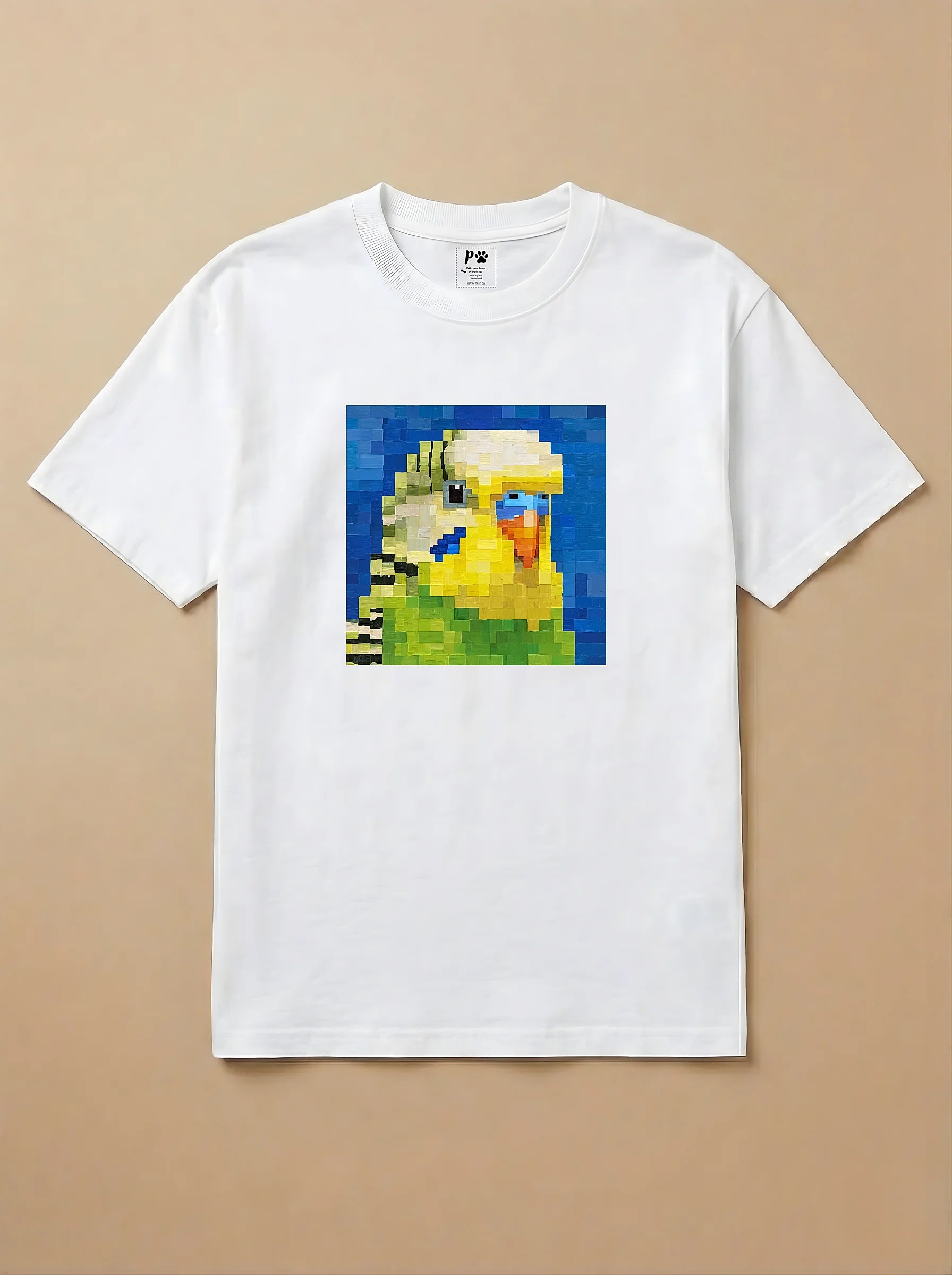 Camisa Pixel Art Periquito