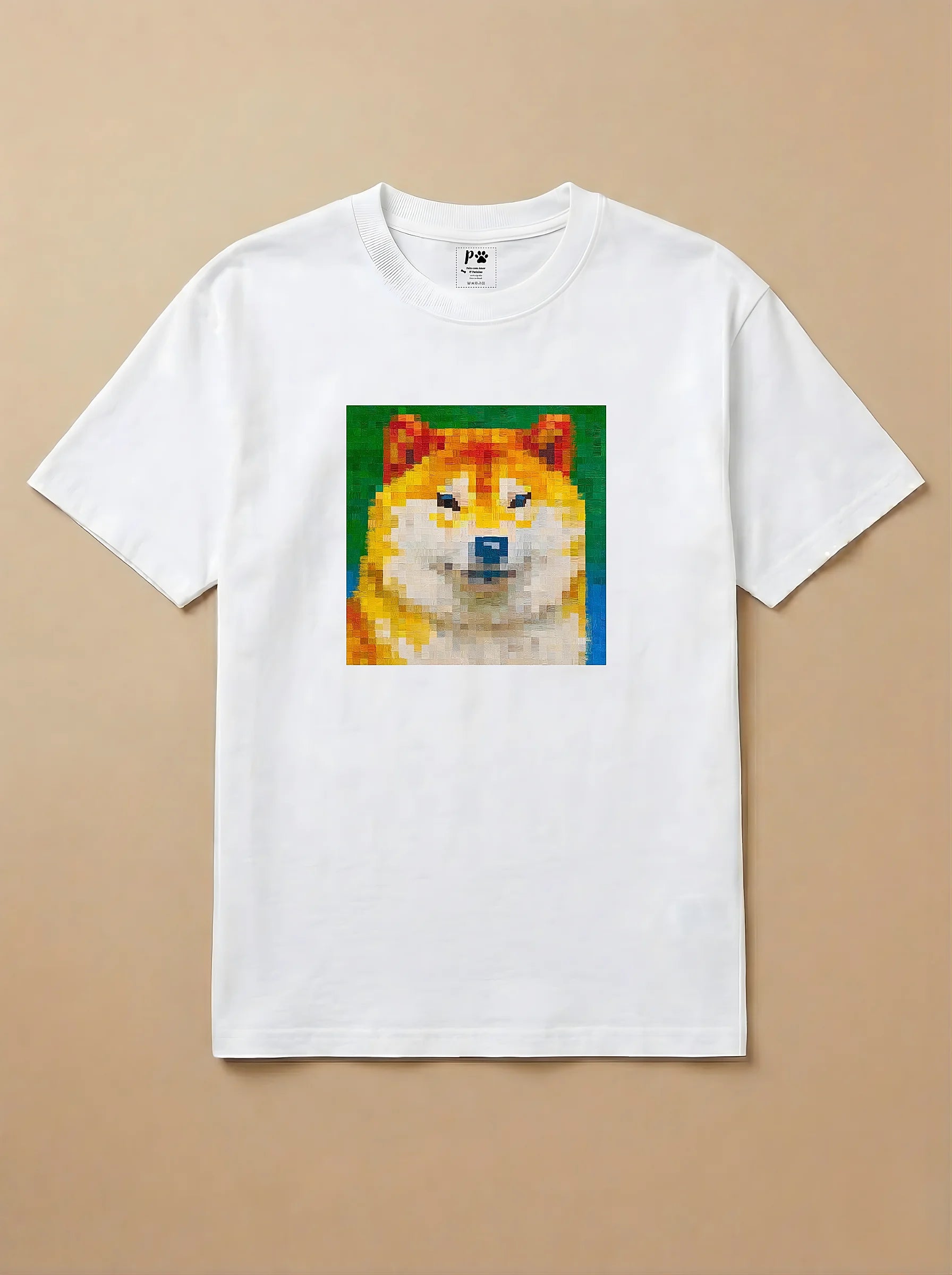Camisa Pixel Art Shiba Inu
