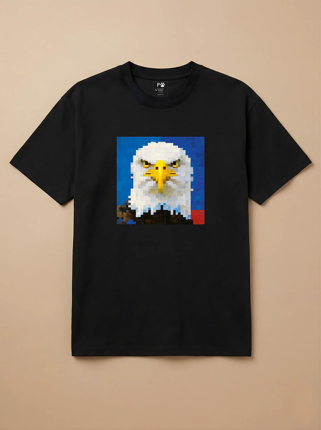 Camiseta Pixel Art Águia Careca