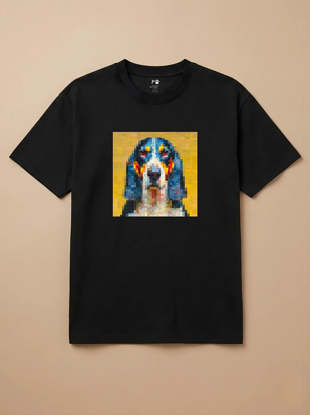 Camisa Pixel Art Basset Hound
