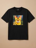 Camisa Pixel Art Gato de Bengala