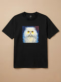 Camisa Pixel Art Gato Persa