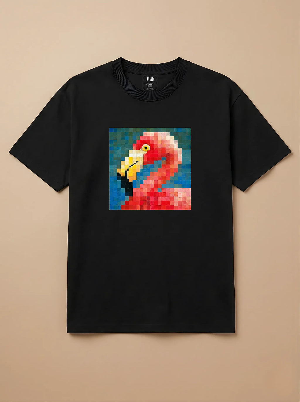 Camisa Pixel Art Flamingo