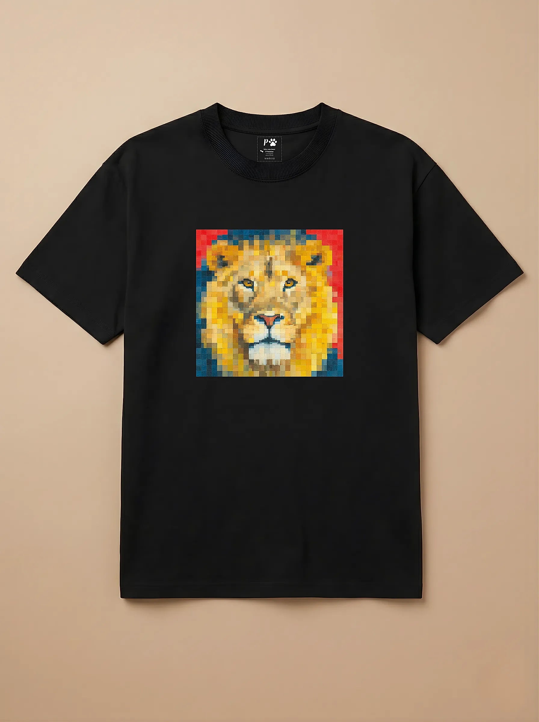 Camisa Pixel Art Leão