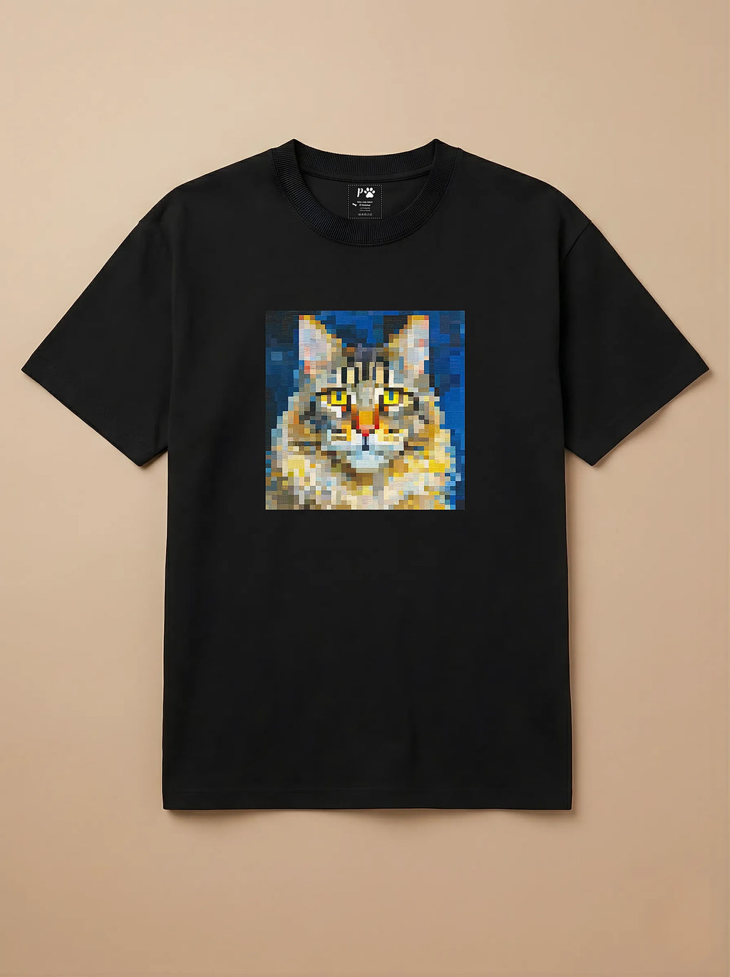 Camisa Pixel Art Maine Coon