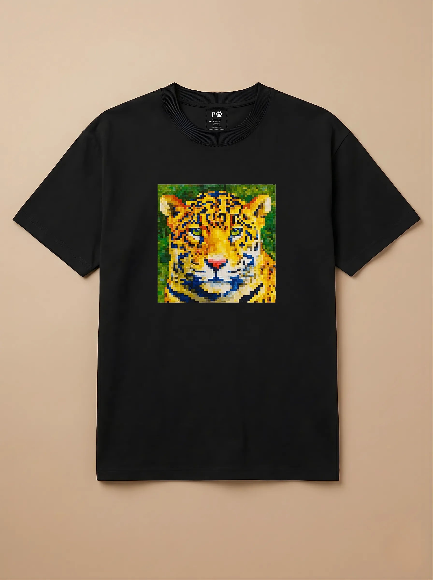 Camisa Pixel Art Onça Pintada