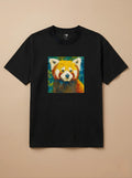 Camisa Pixel Art Panda Vermelho
