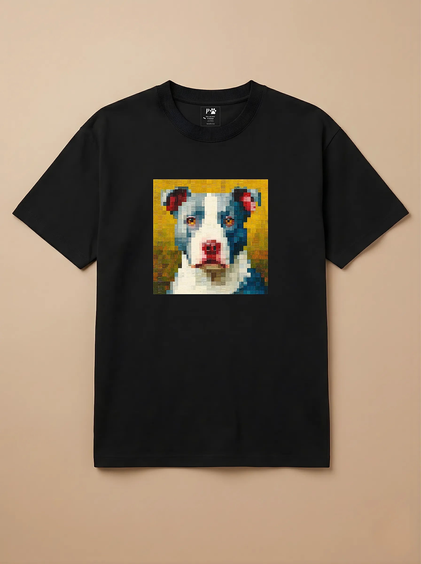 Camisa Pixel Art Pitbull