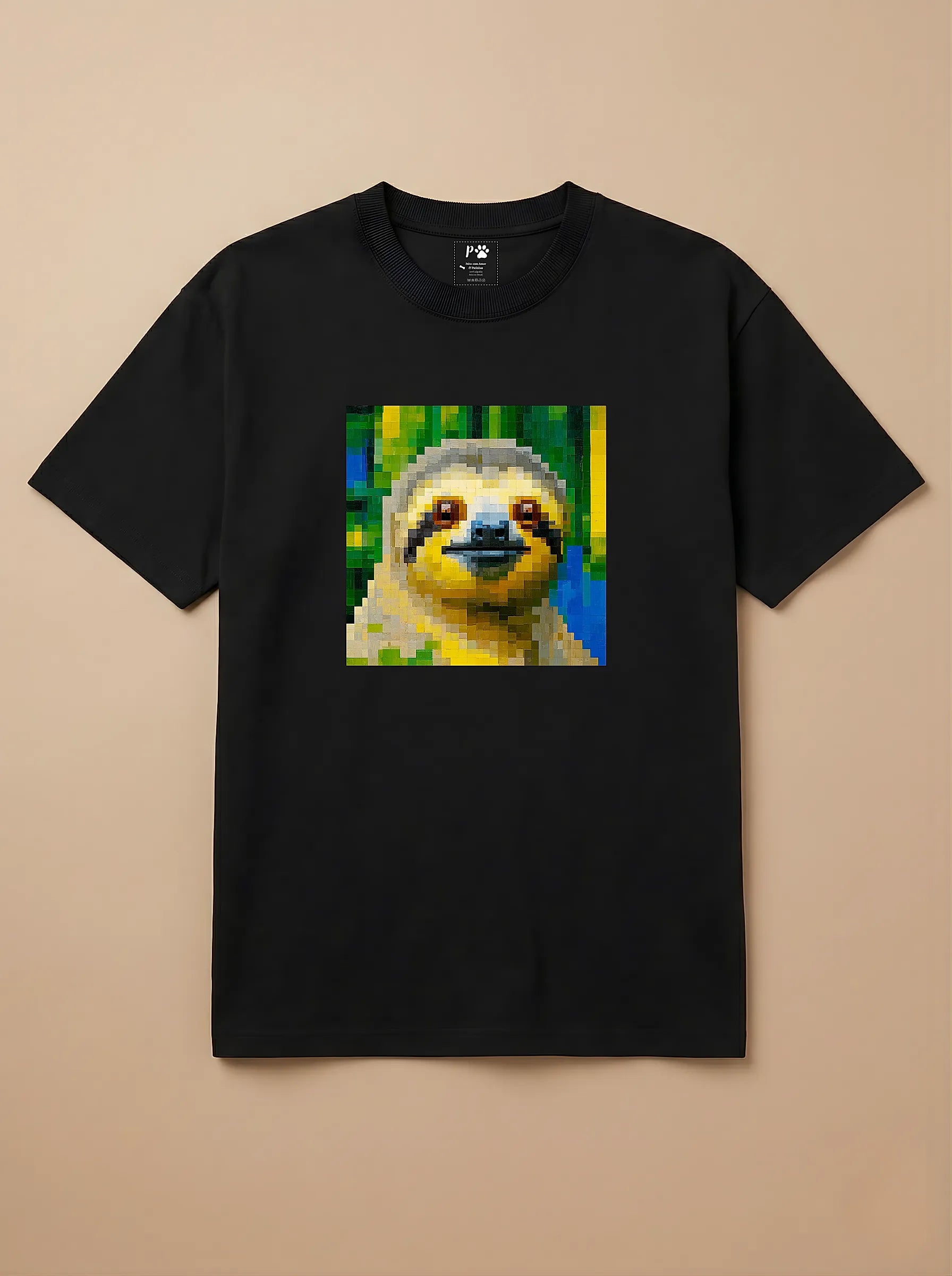 Camisa Pixel Art Preguiça