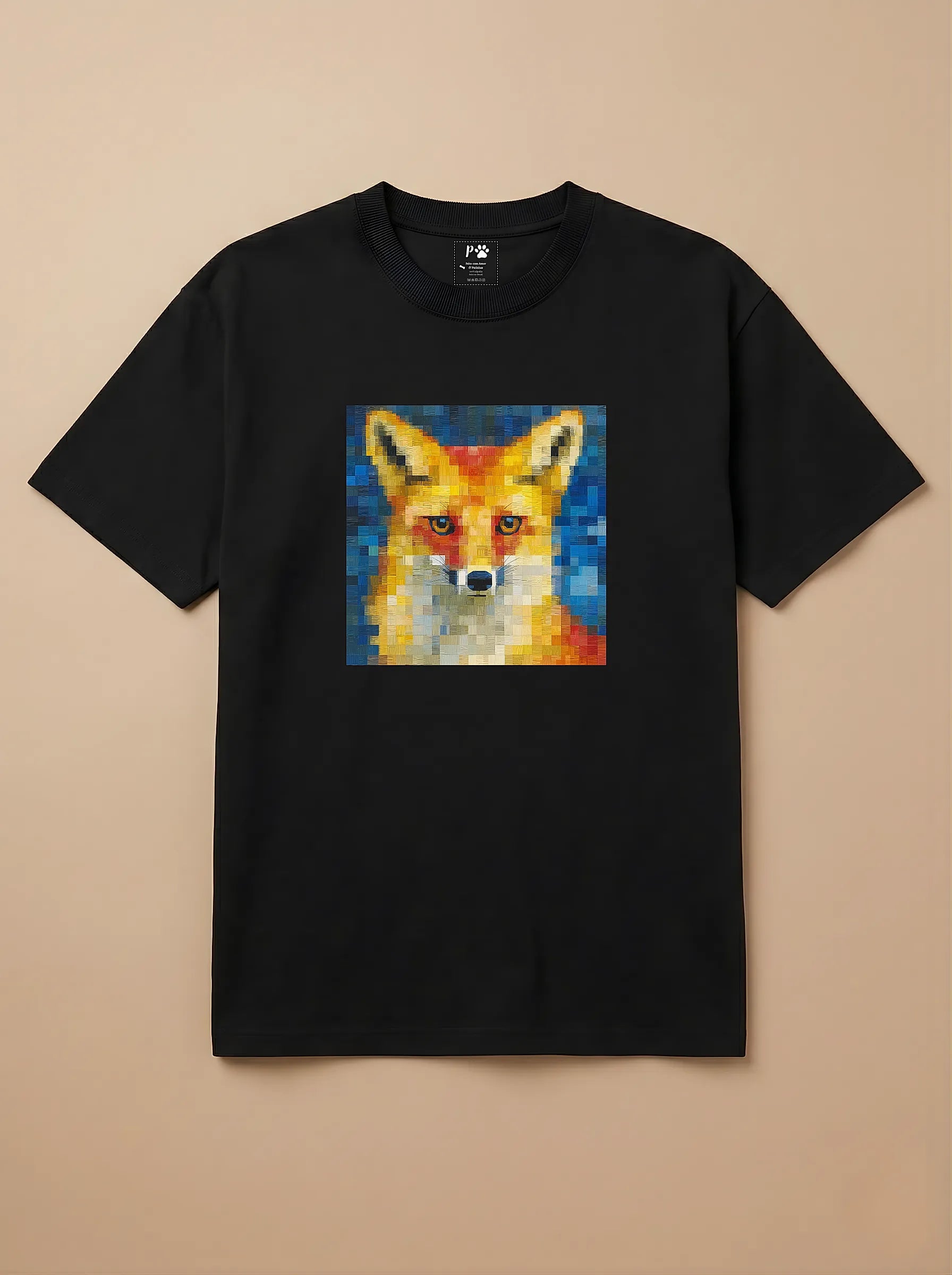 Camisa Pixel Art Raposa