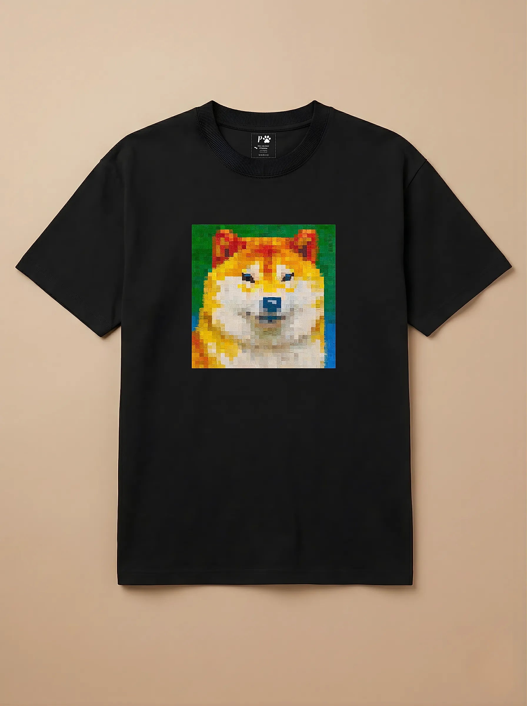 Camisa Pixel Art Shiba Inu