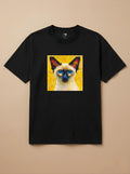 Camisa Pixel Art Gato Siamês
