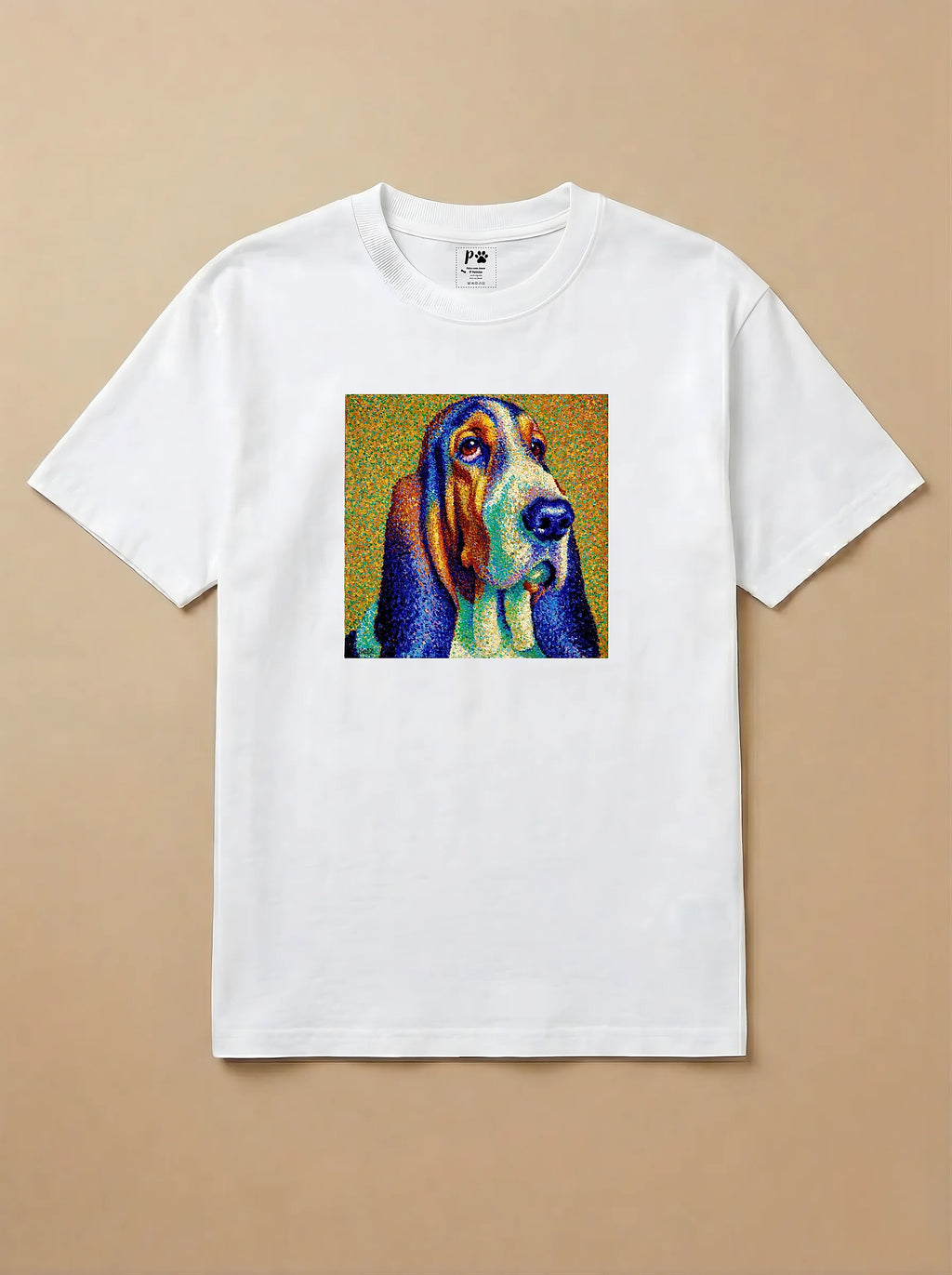 Camisa Pontilhismo - Basset Hound