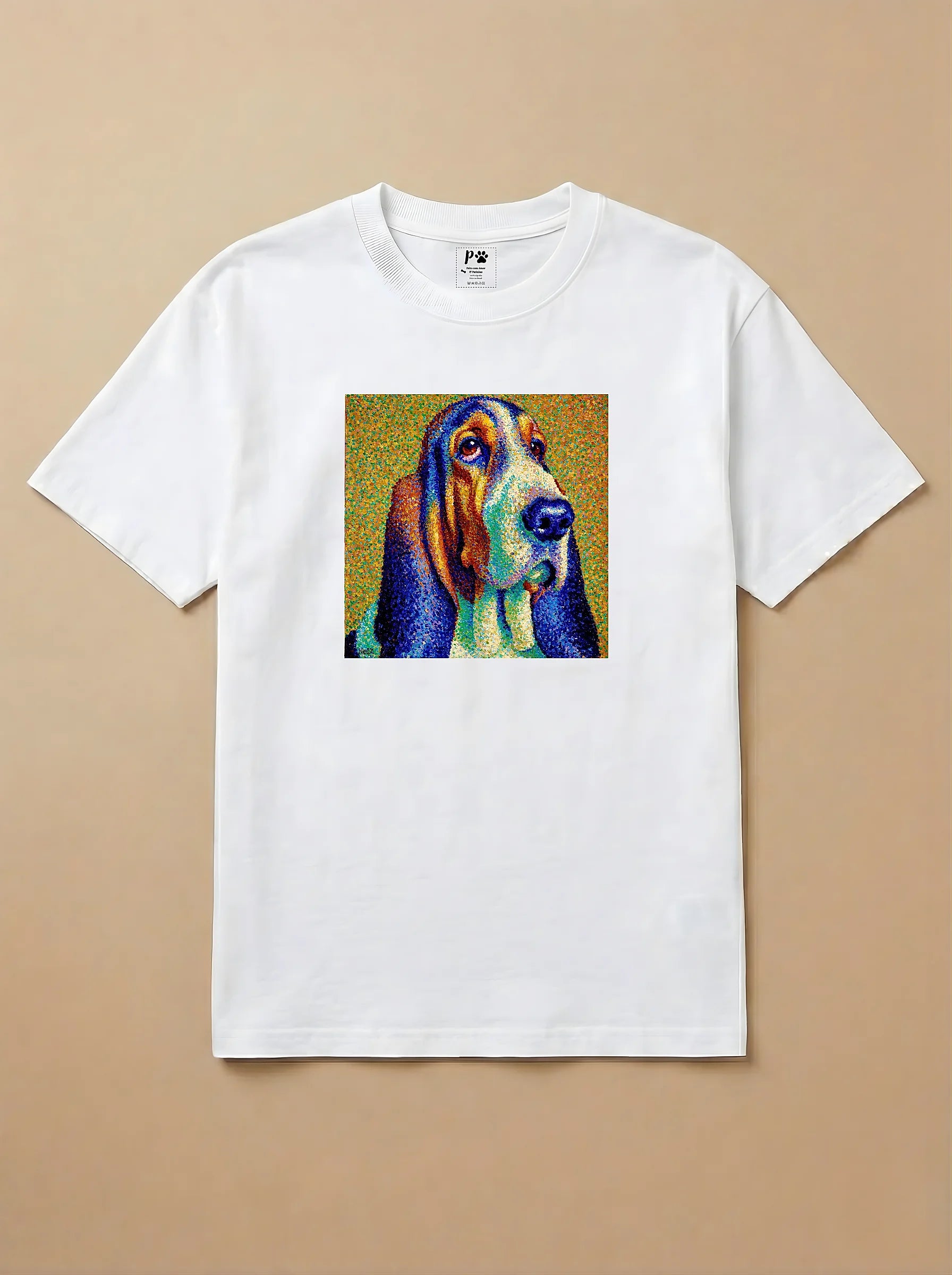 Camisa Pontilhismo - Basset Hound