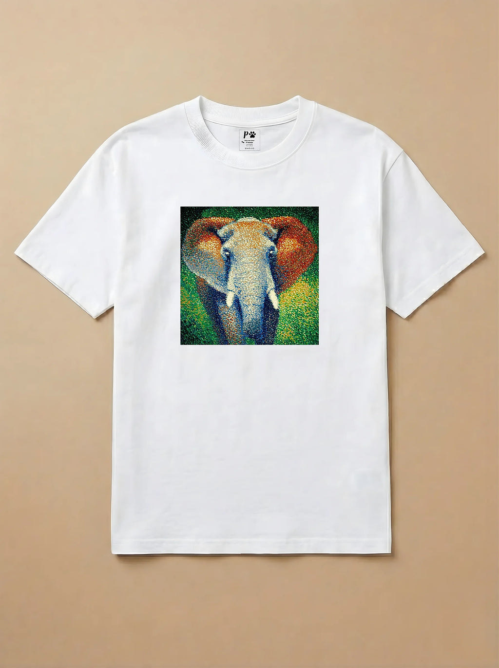 Camisa Pontilhismo - Elefante