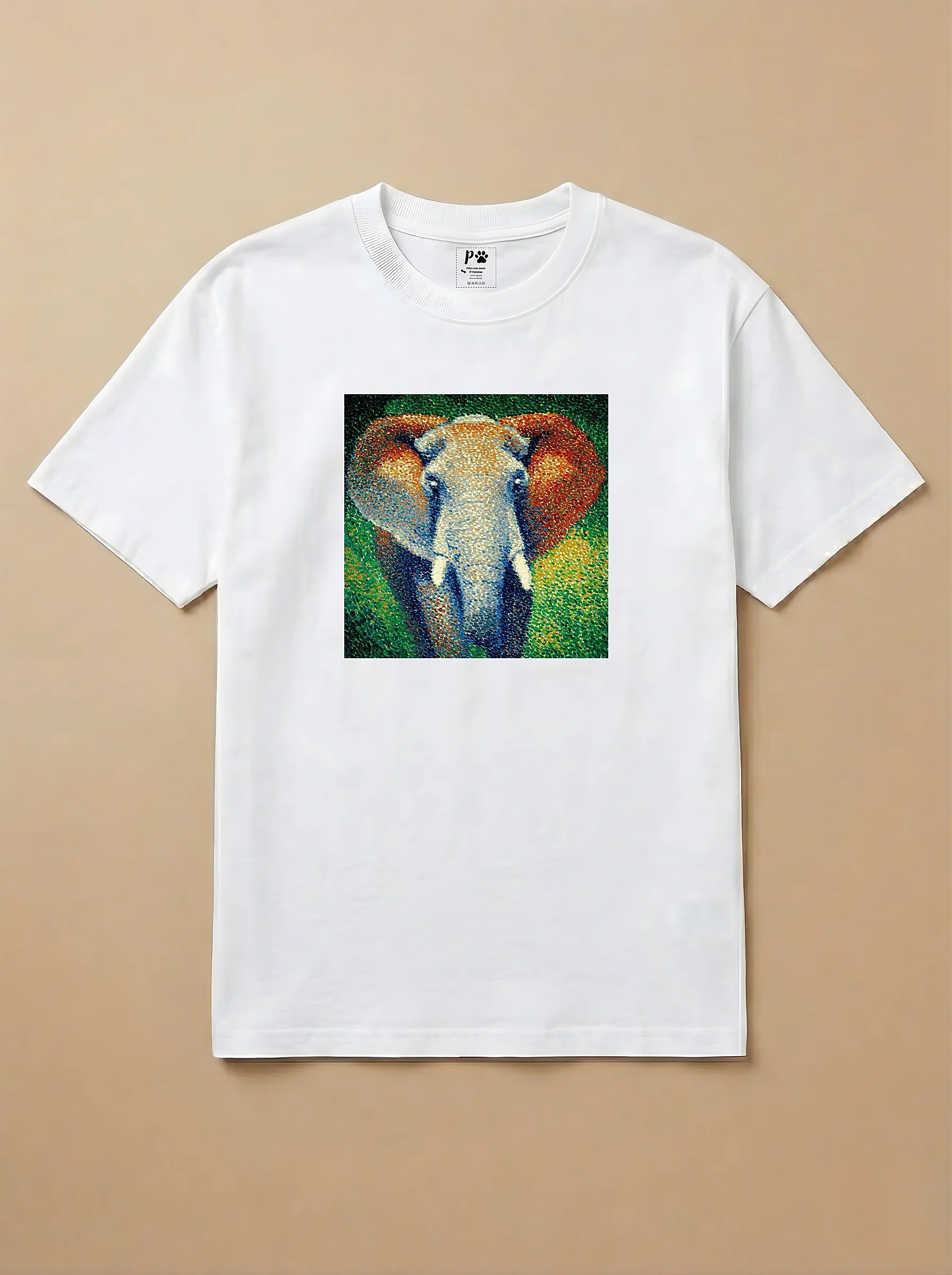 Camisa Pontilhismo - Elefante
