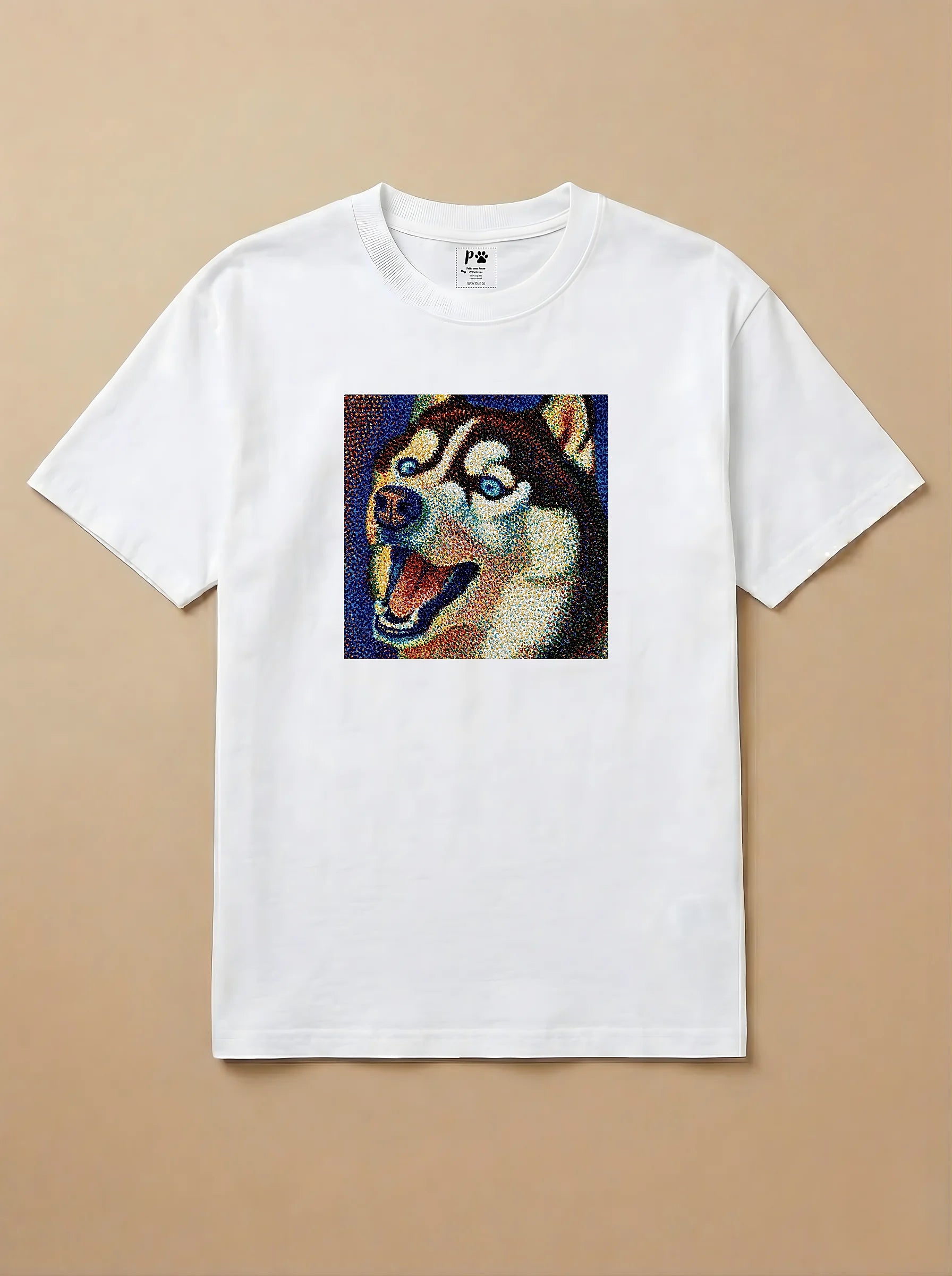 Camisa Pontilhismo - Husky