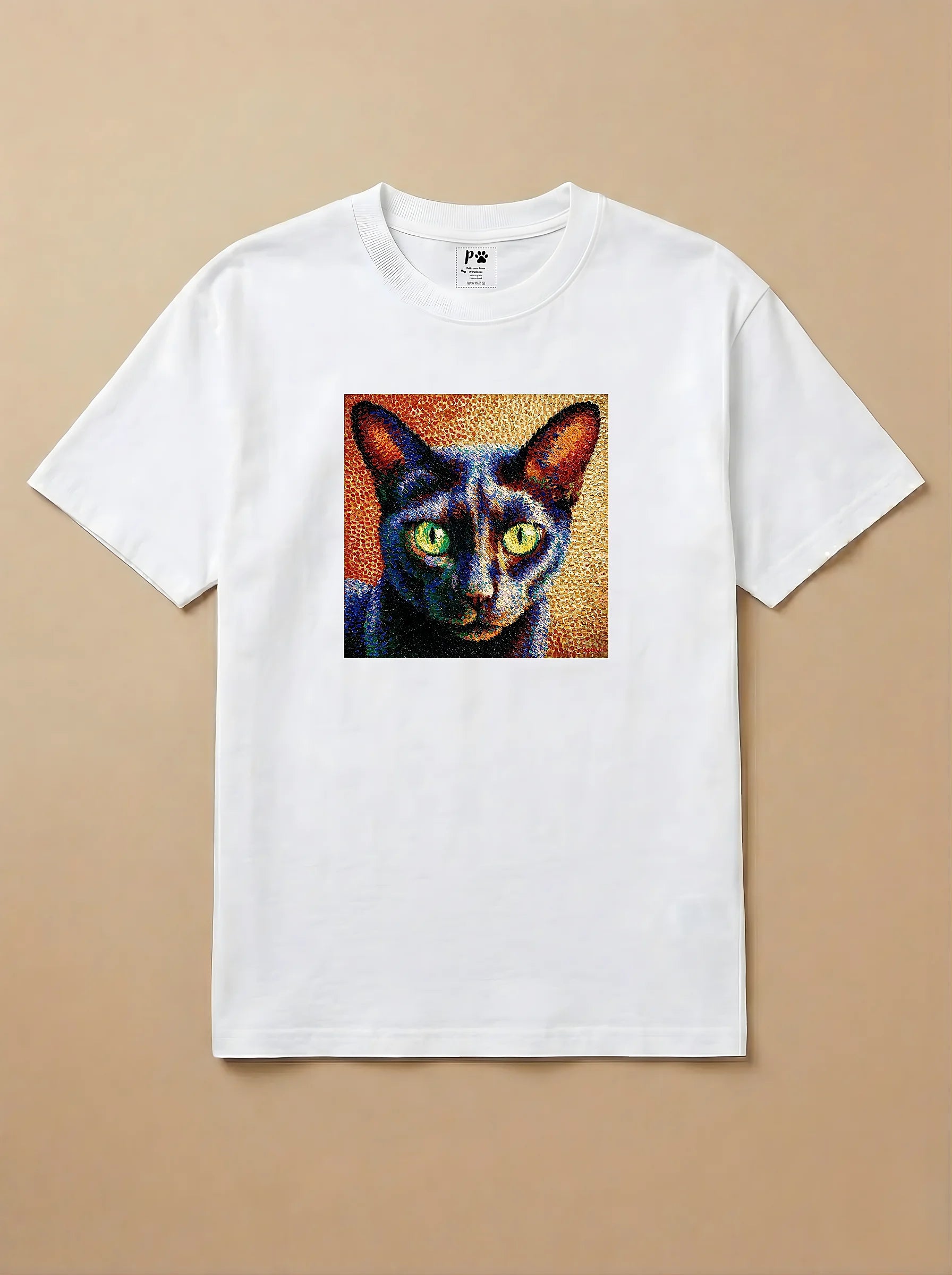 Camisa Pontilhismo - Gato Preto