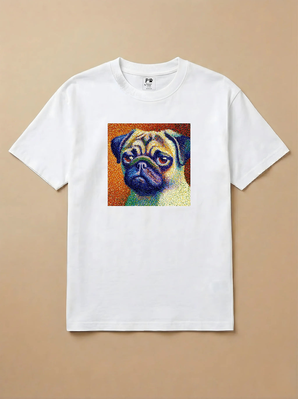 Camisa Pontilhismo - Pug
