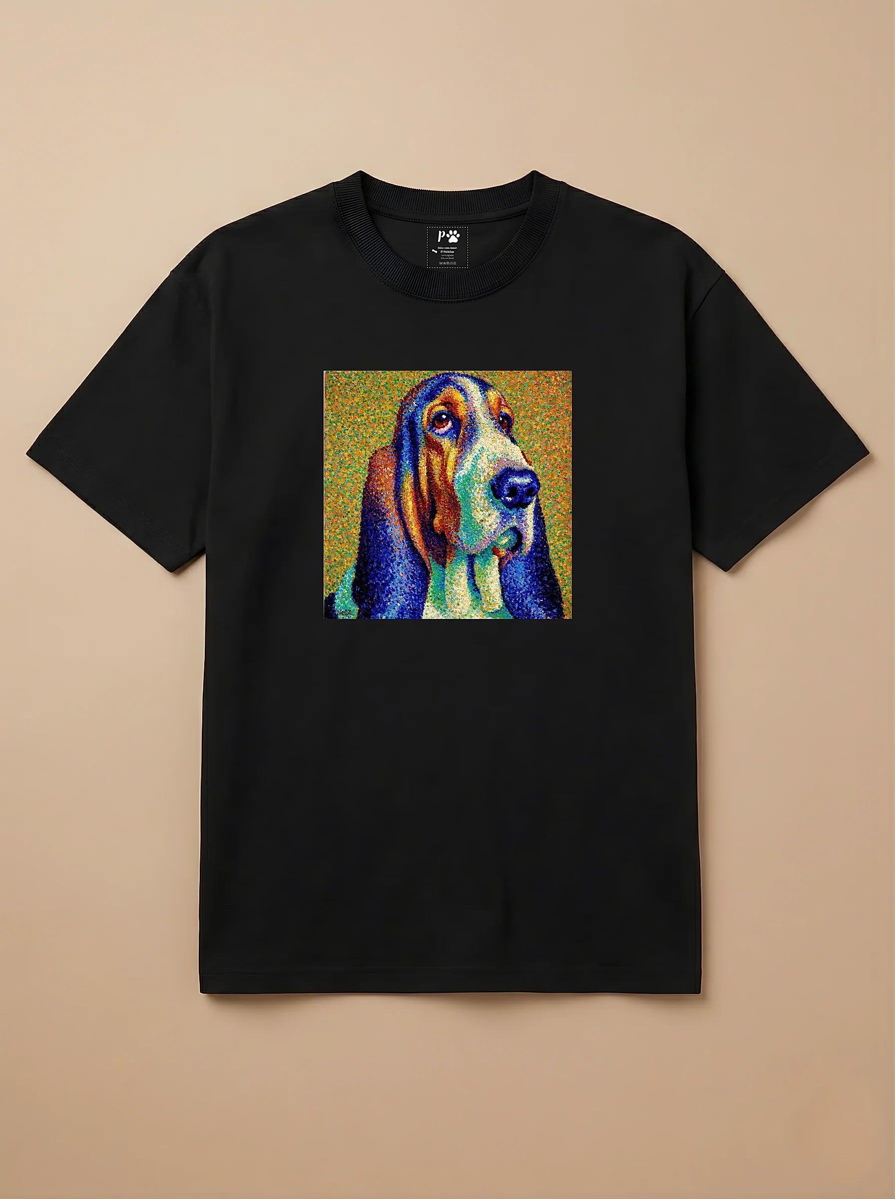 Camisa Pontilhismo - Basset Hound