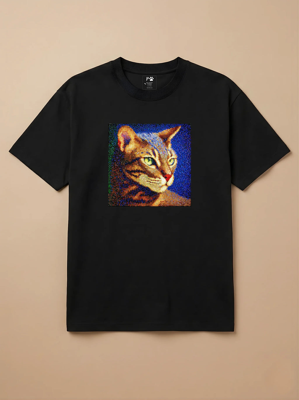 Camisa Pontilhismo - Gato de Bengala