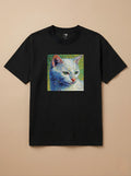 Camisa Pontilhismo - Gato Branco