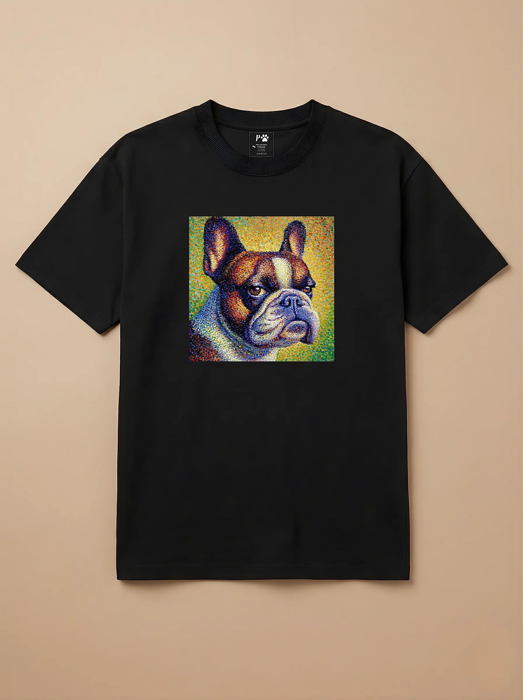 Camisa Pontilhismo - Bulldog Francês