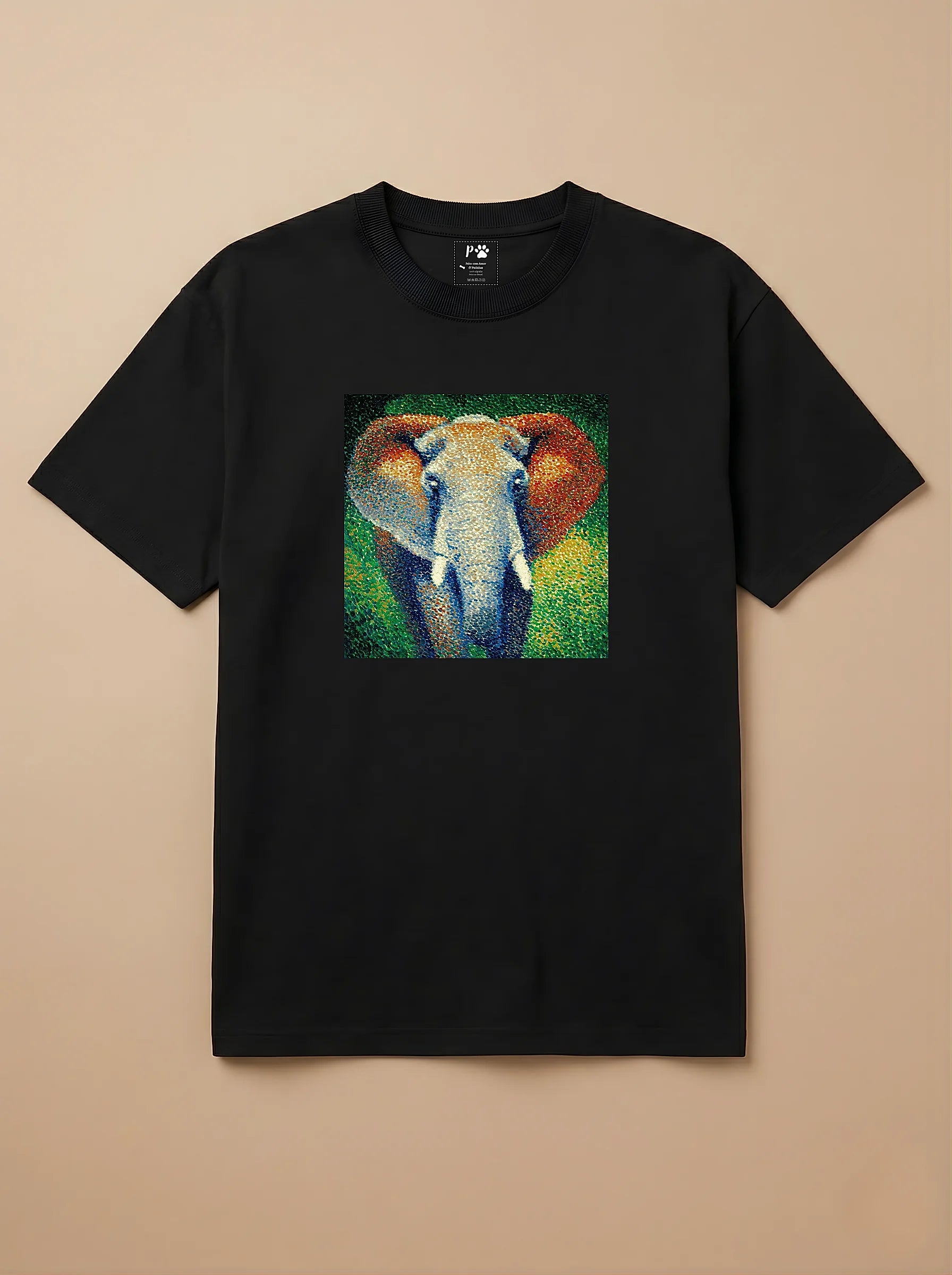 Camisa Pontilhismo - Elefante