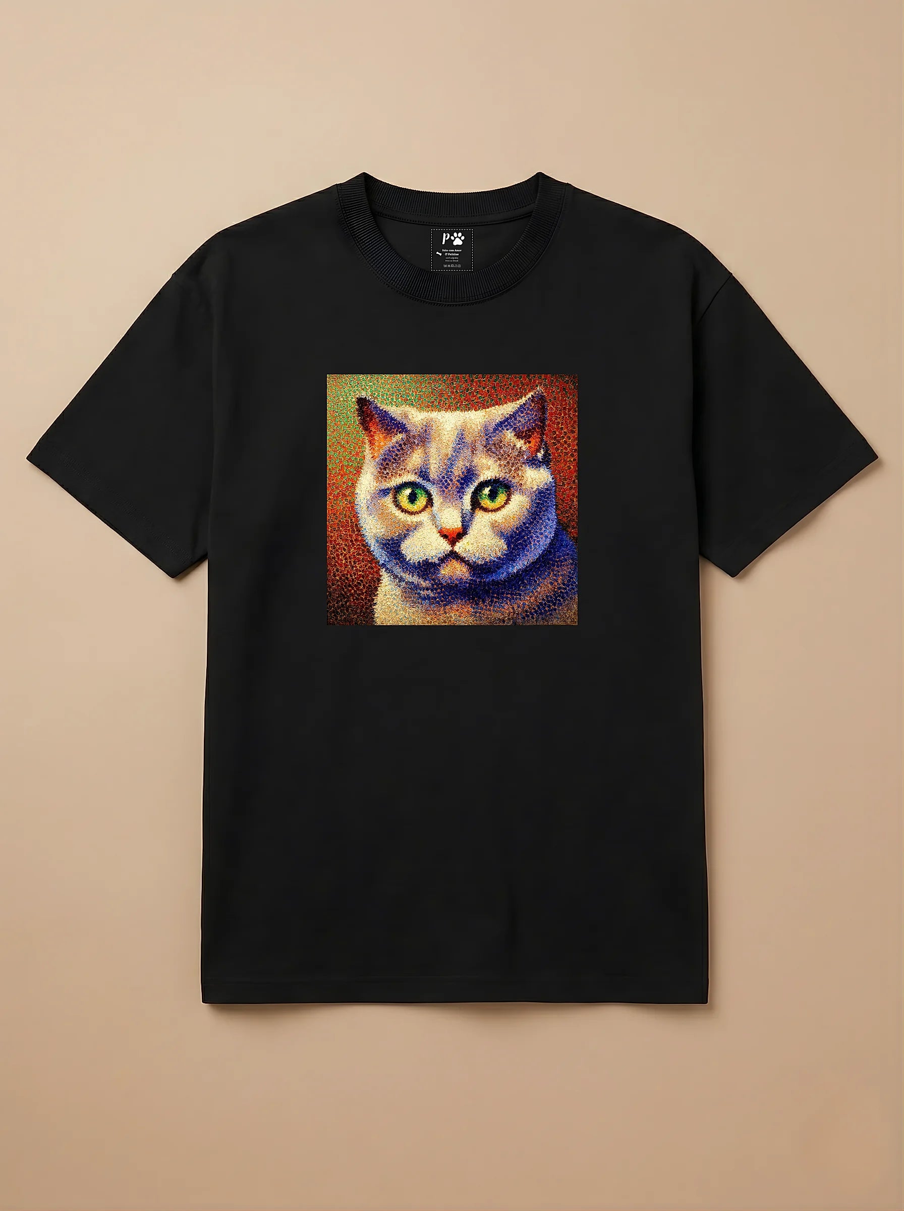 Camisa Pontilhismo - Gato Escocês