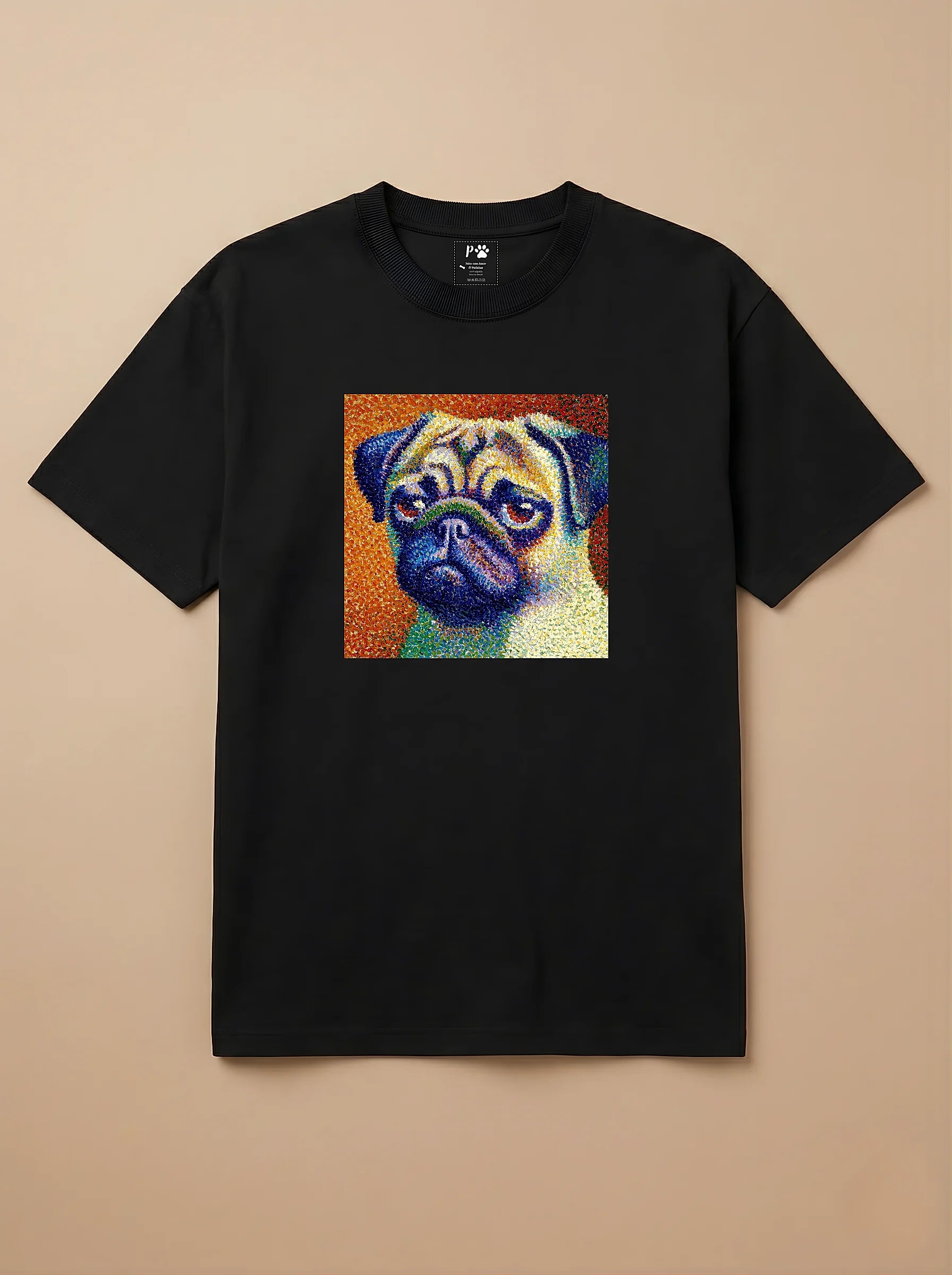 Camisa Pontilhismo - Pug