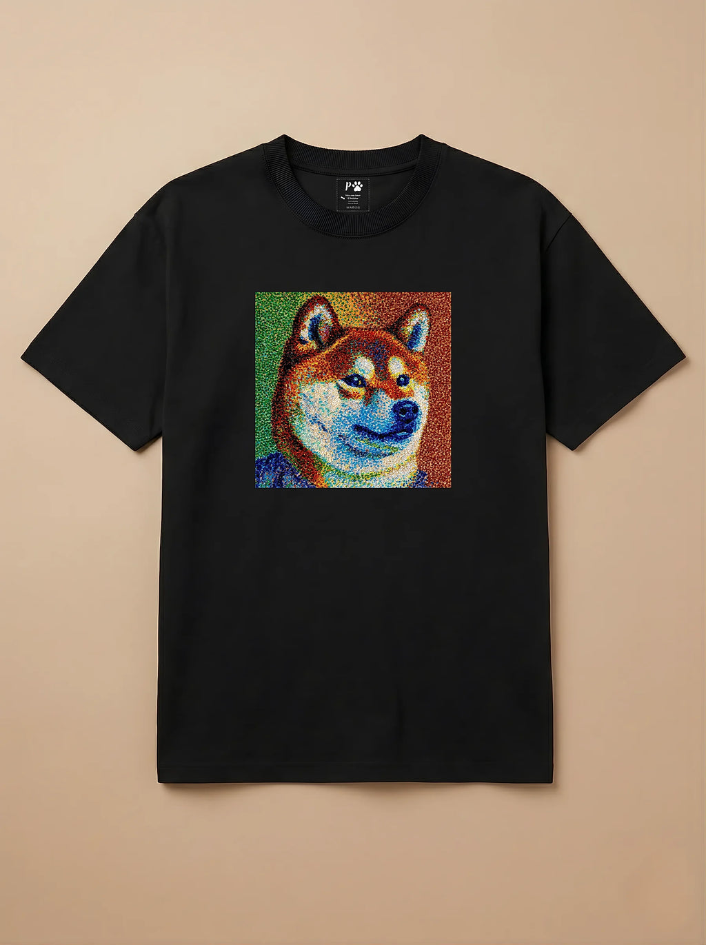 Camisa Pontilhismo - Shiba Inu