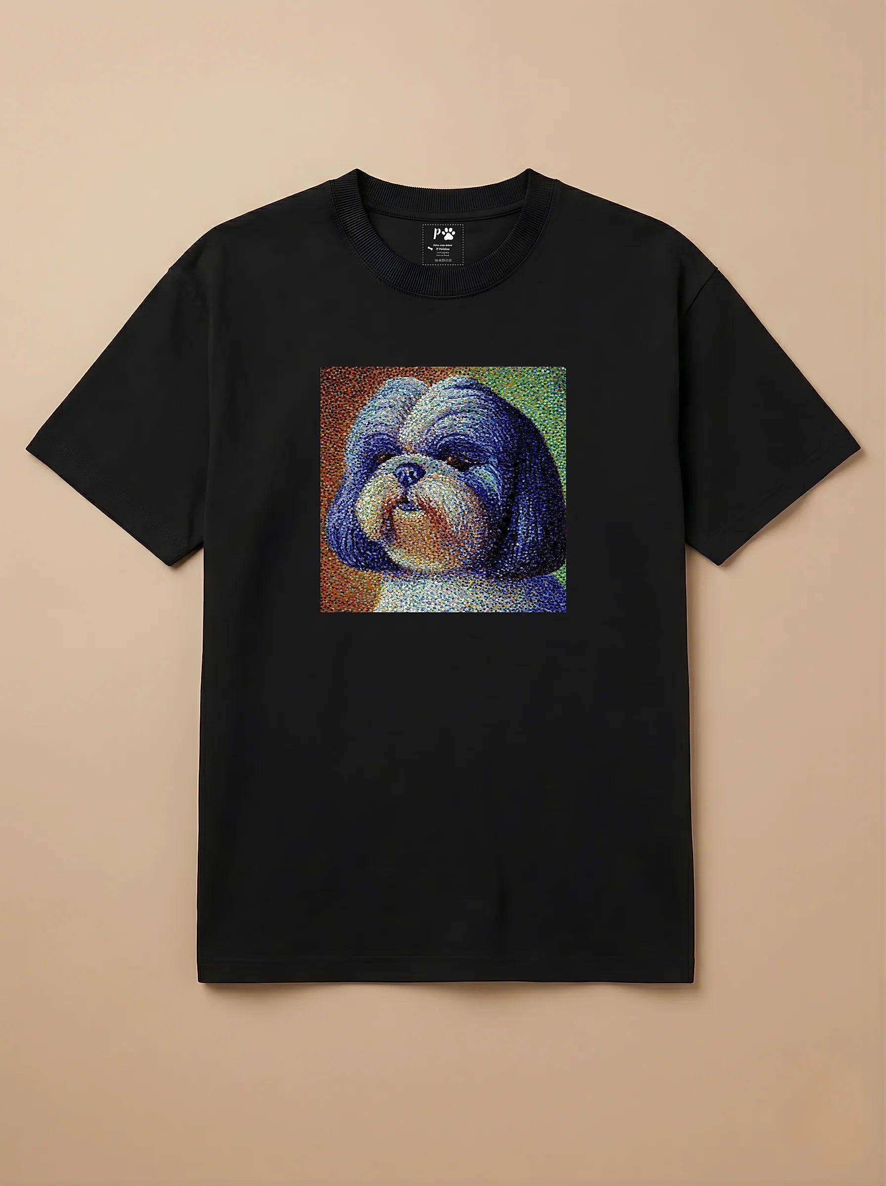 Camisa Pontilhismo - Shih Tzu