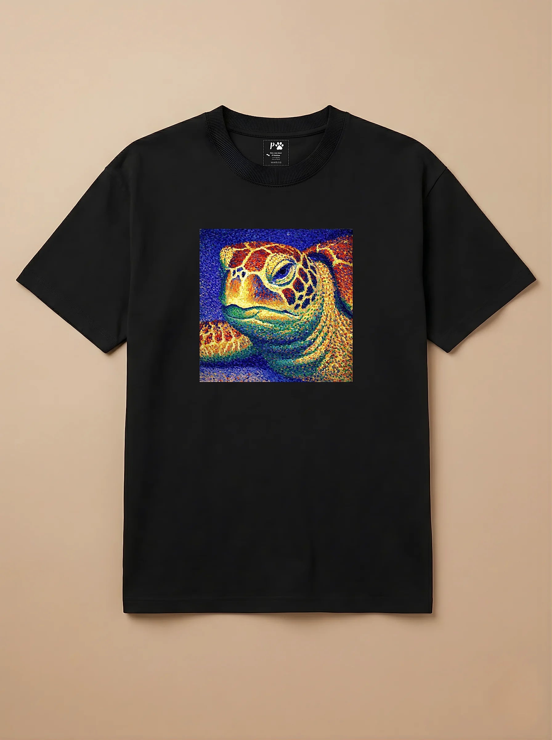 Camisa Pontilhismo - Tartaruga