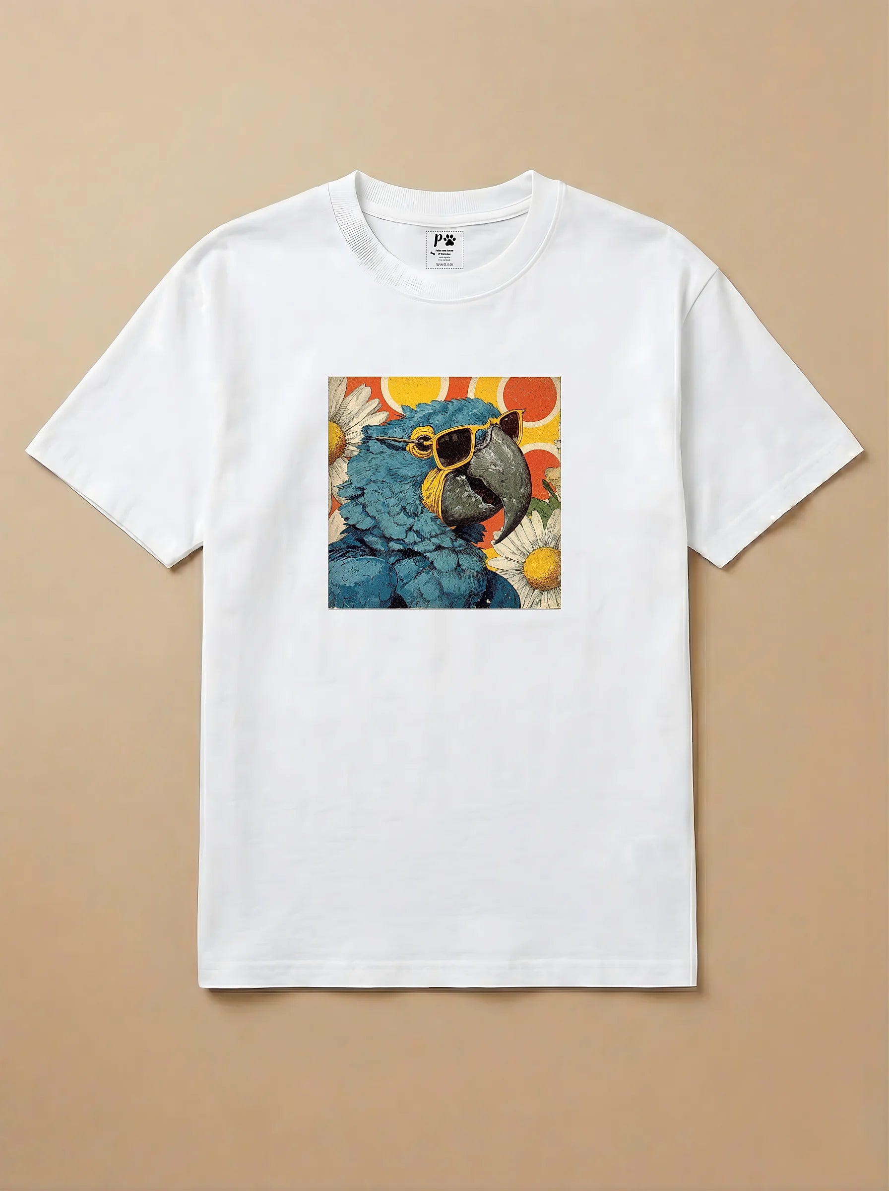 Camisa 1960s Pop Art - Arara Azul