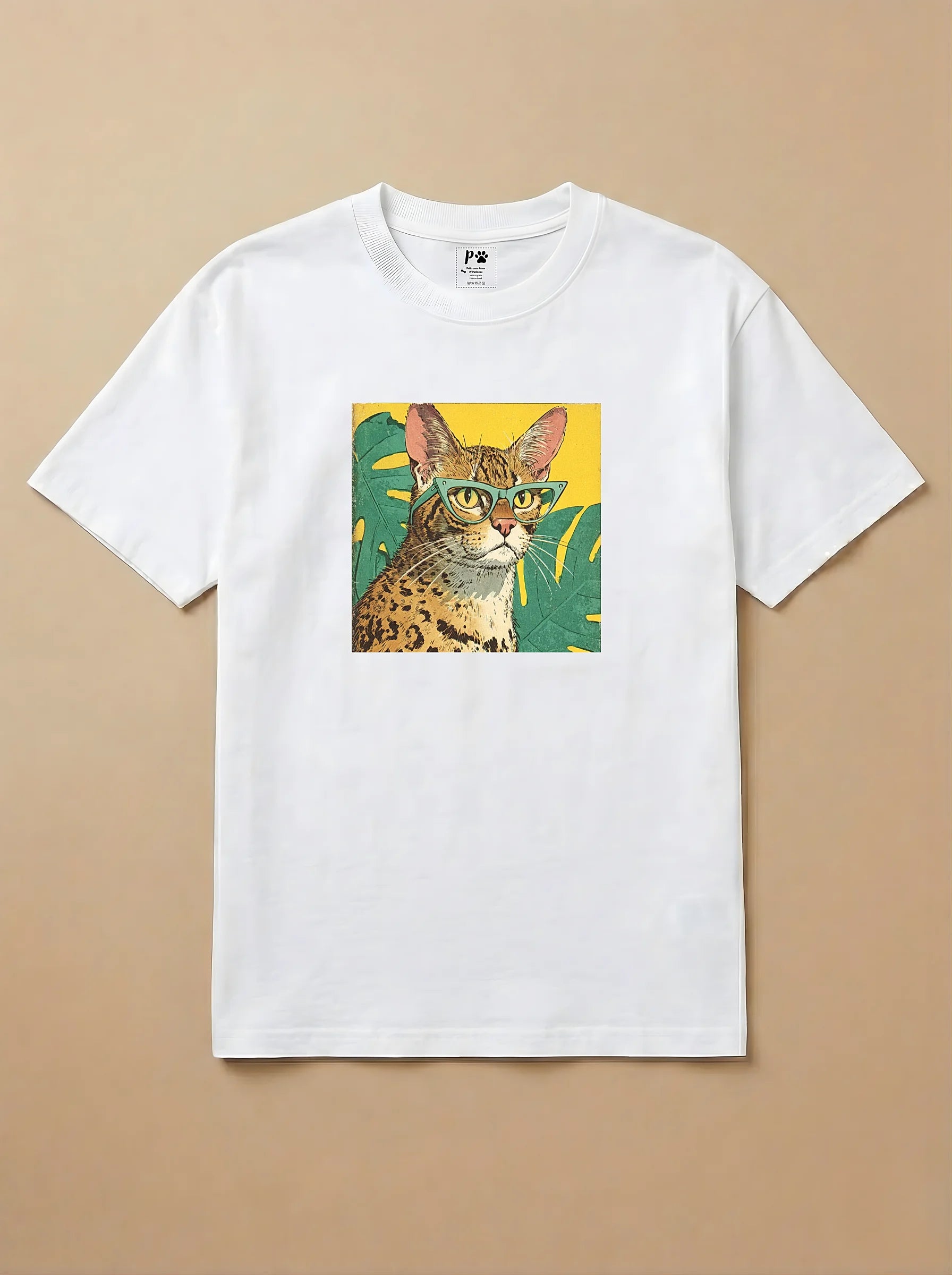 Camisa 1960s Pop Art - Gato de Bengala