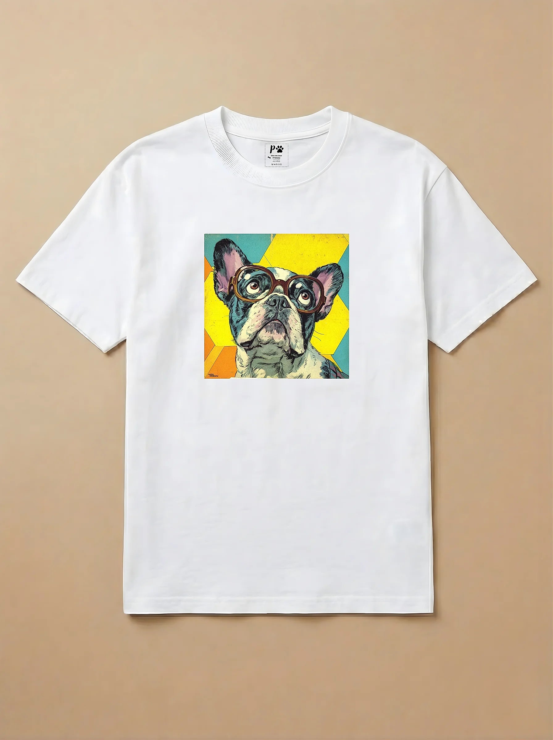 Camisa 1960s Pop Art - Bulldog Francês