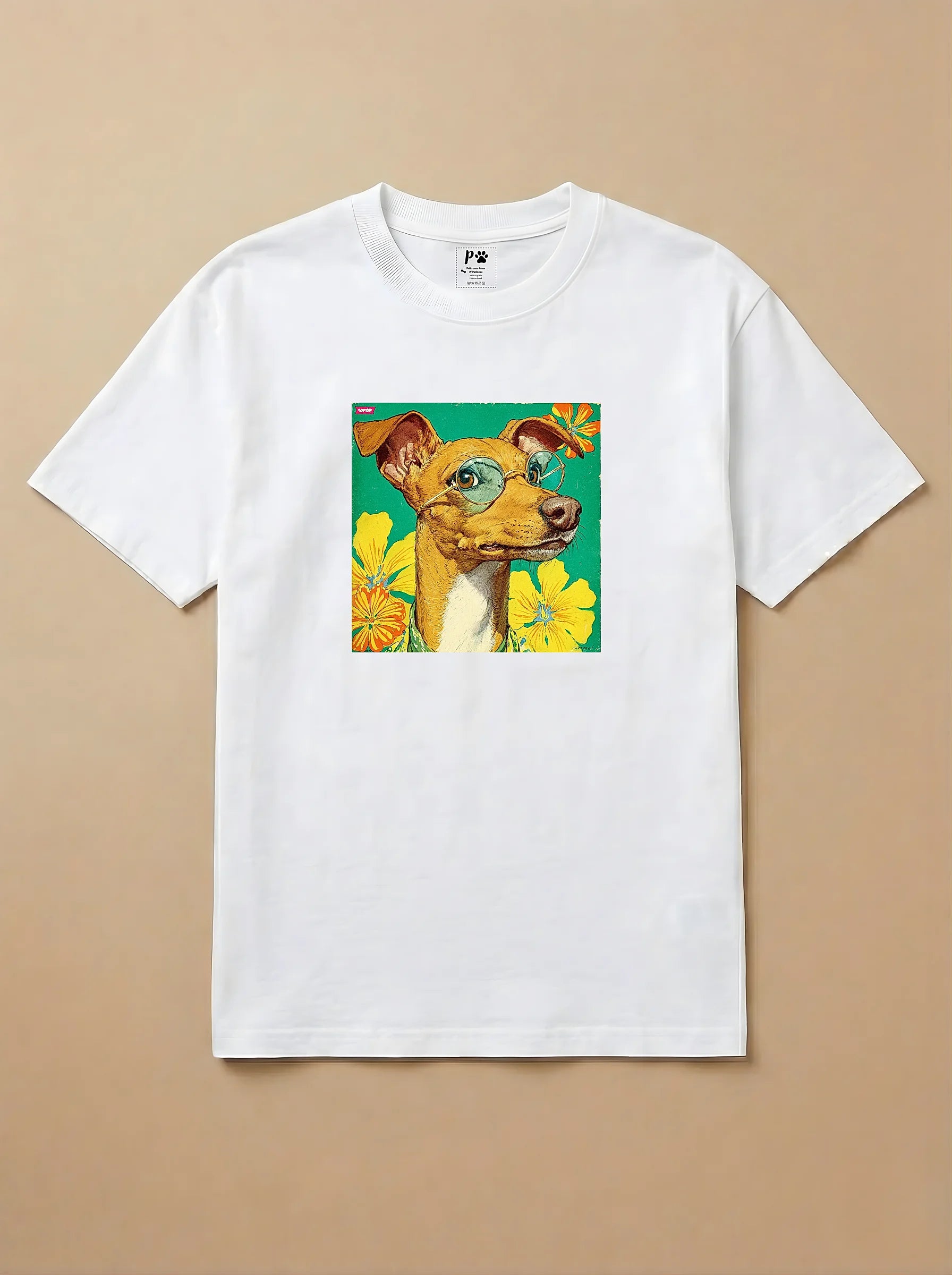 Camisa 1960s Pop Art - Caramelo
